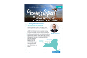 Cover Page of Progress Report for Newark-Wayne Community Hospital, Q1 2024