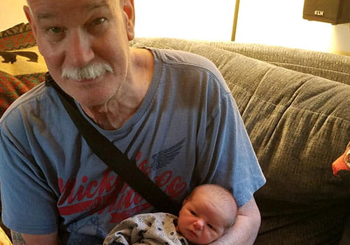 Al and his grandchild.